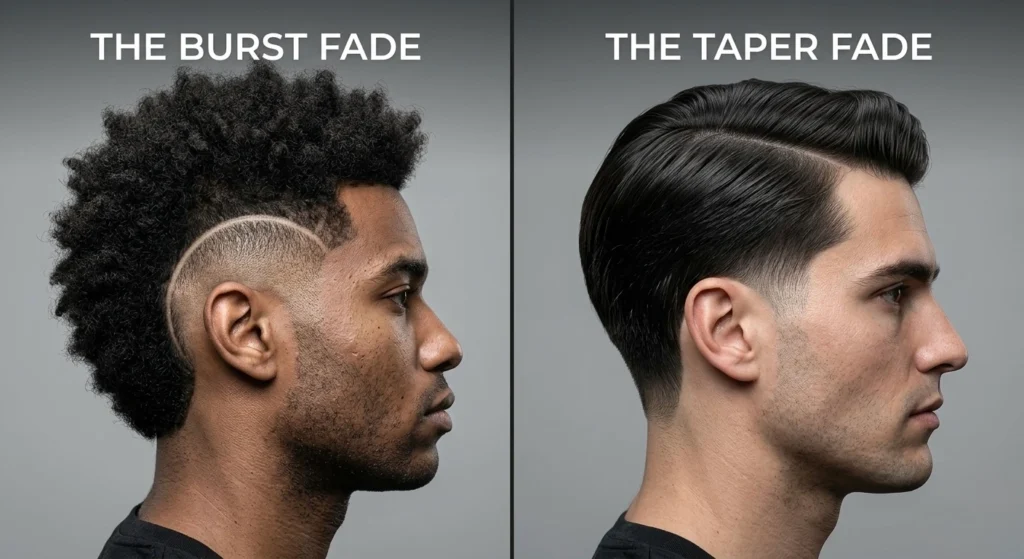 Burst Fade vs Taper Fade: The Complete 2026 Comparison