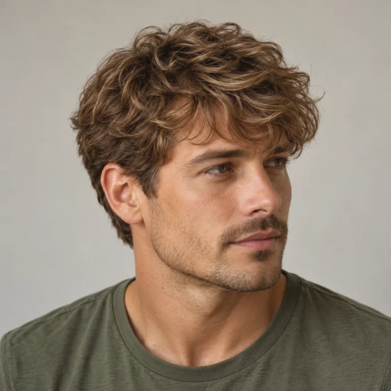 Wavy textured fringe with forward bends and fuller scissor-shaped sides