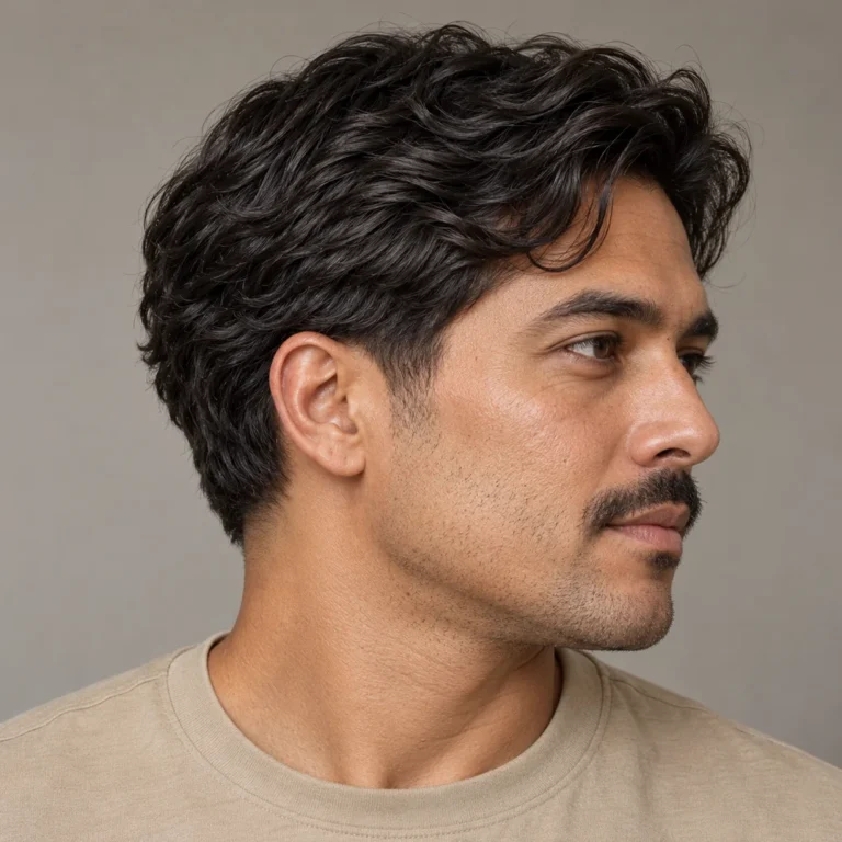 Right three-quarter view of swept black waves with a low sideburn taper