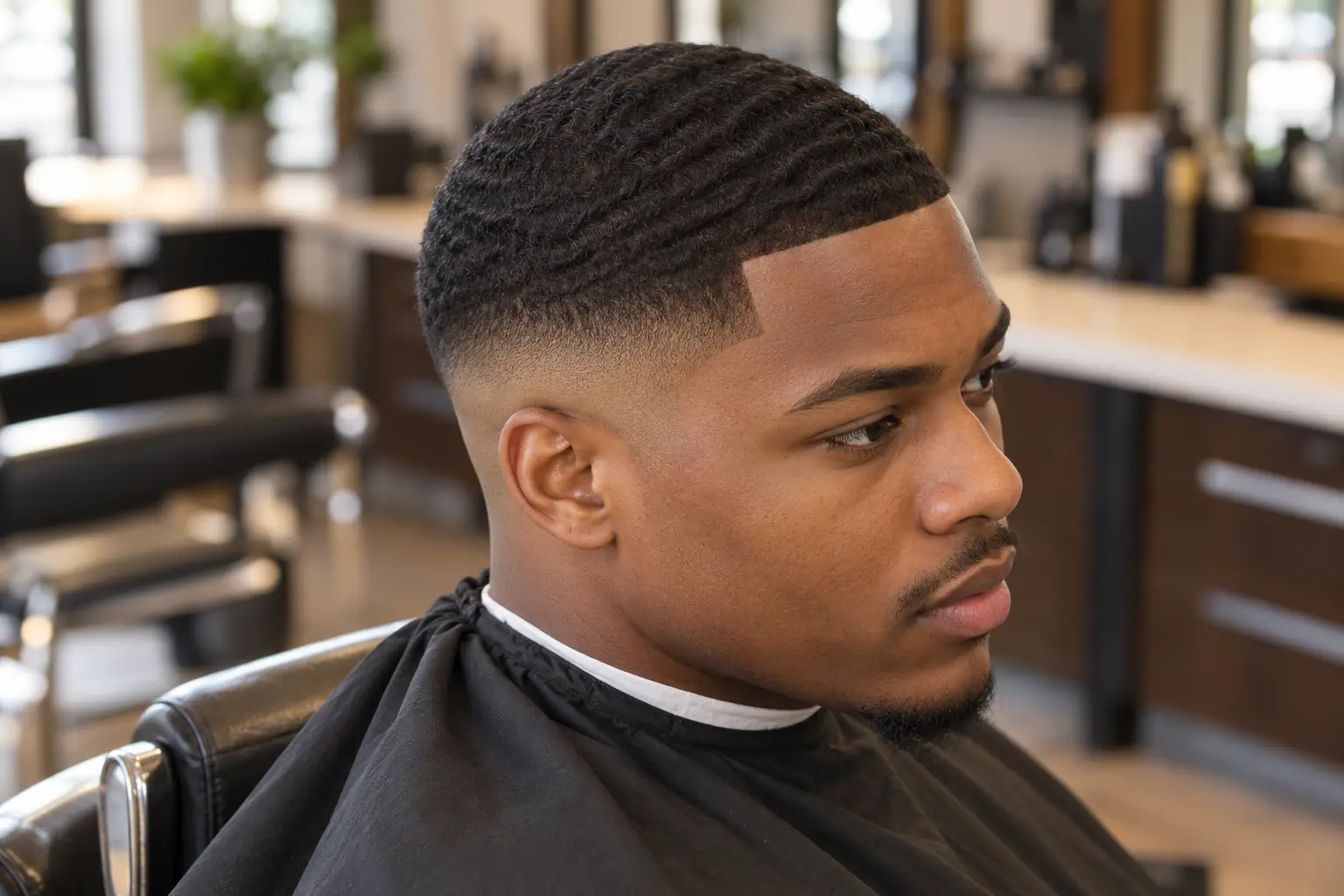 Boosie fade with 360 waves on top