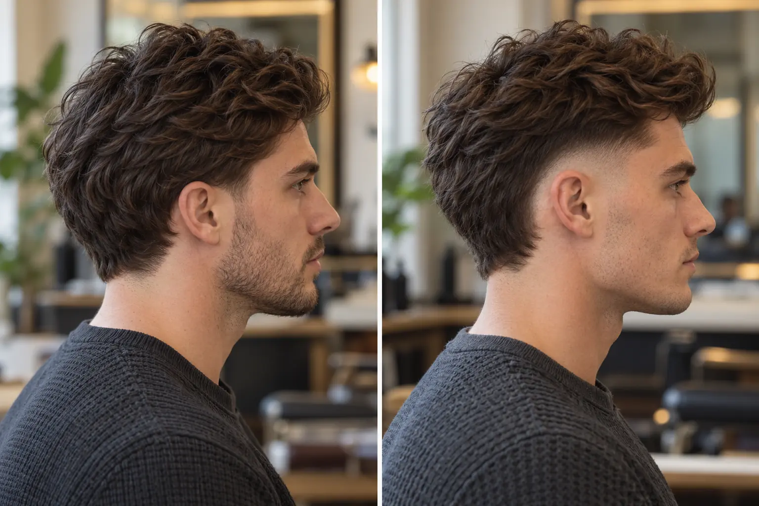 Low taper and high taper side by side