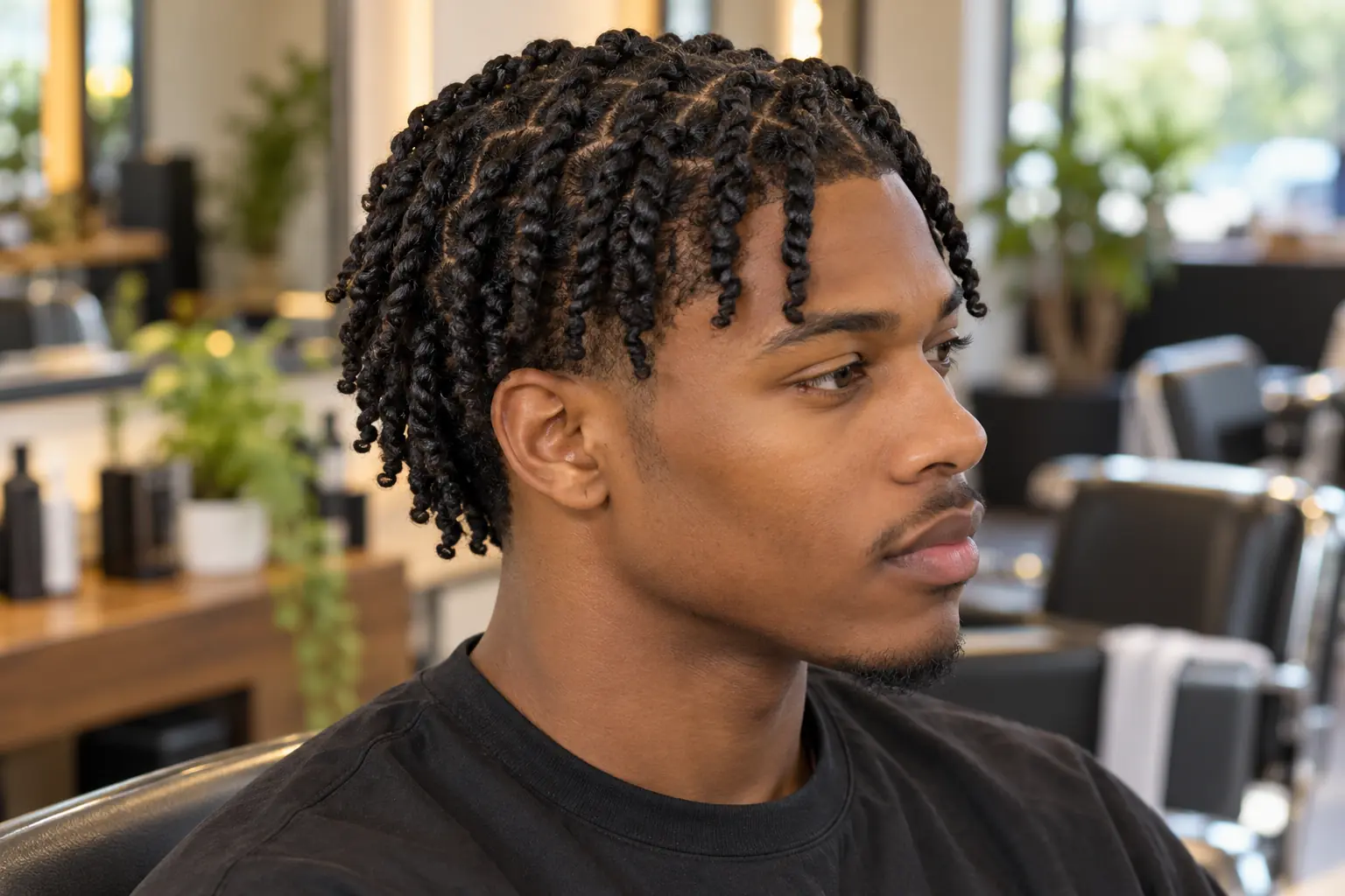 Low taper with two-strand twists on top