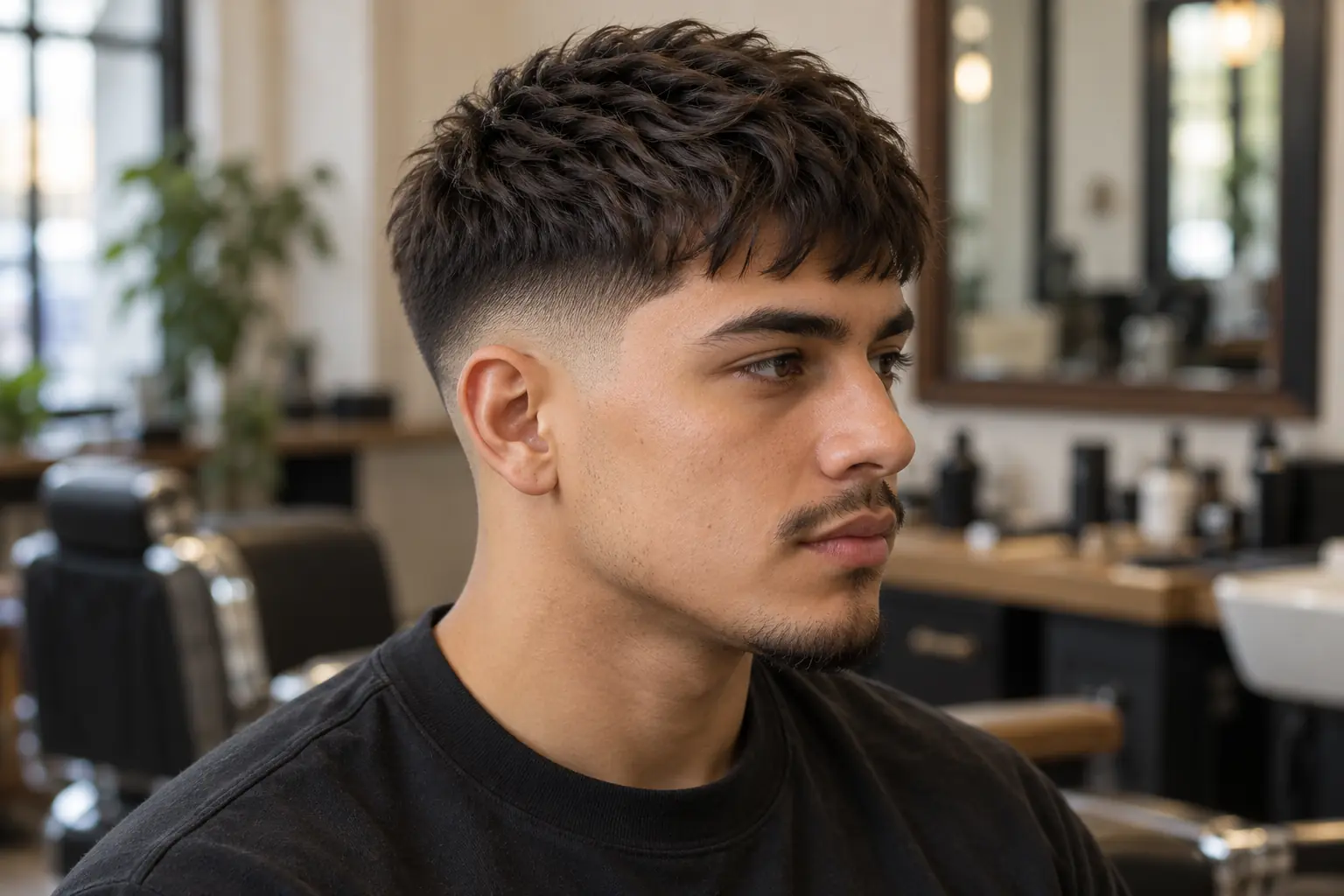 Textured crop with a low fade