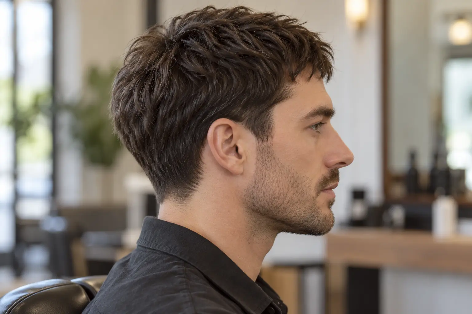Textured crop with a low taper instead of a fade